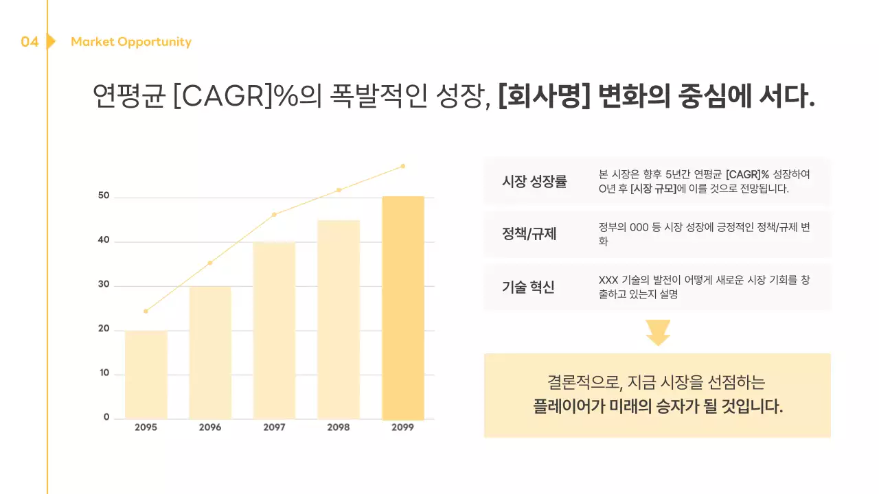 노랑 미니멀 비즈니스 보고서