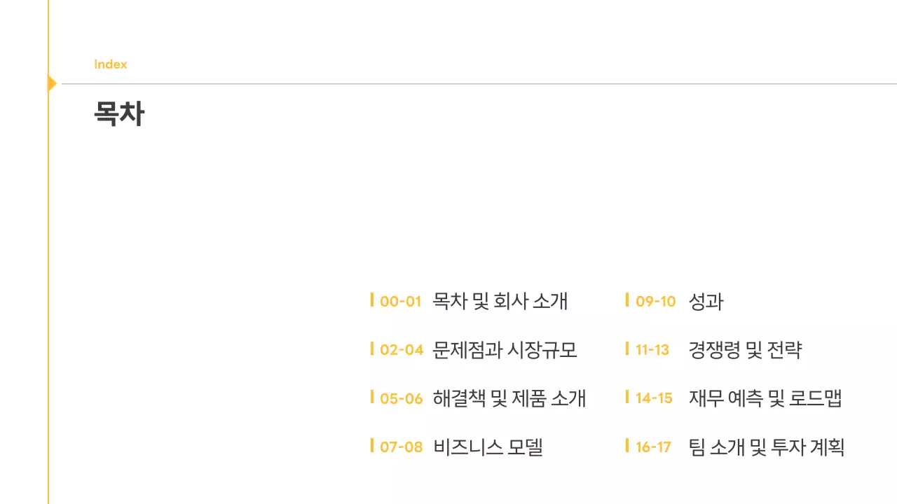 노랑 미니멀 비즈니스 보고서