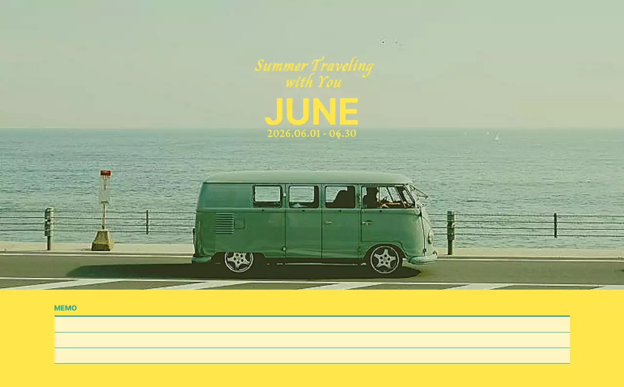 青 シンプル 風景 カレンダー