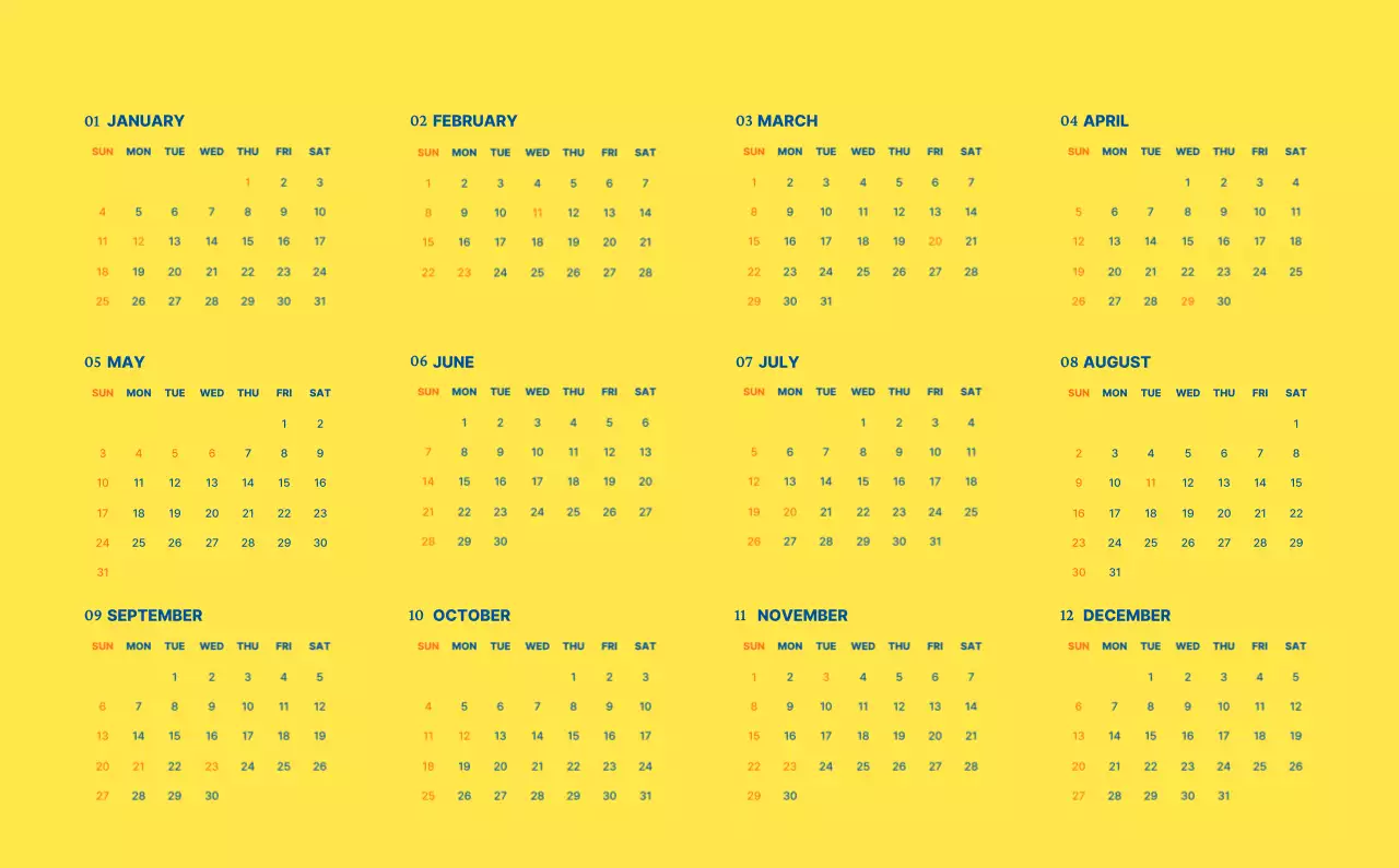 青 シンプル 風景 カレンダー