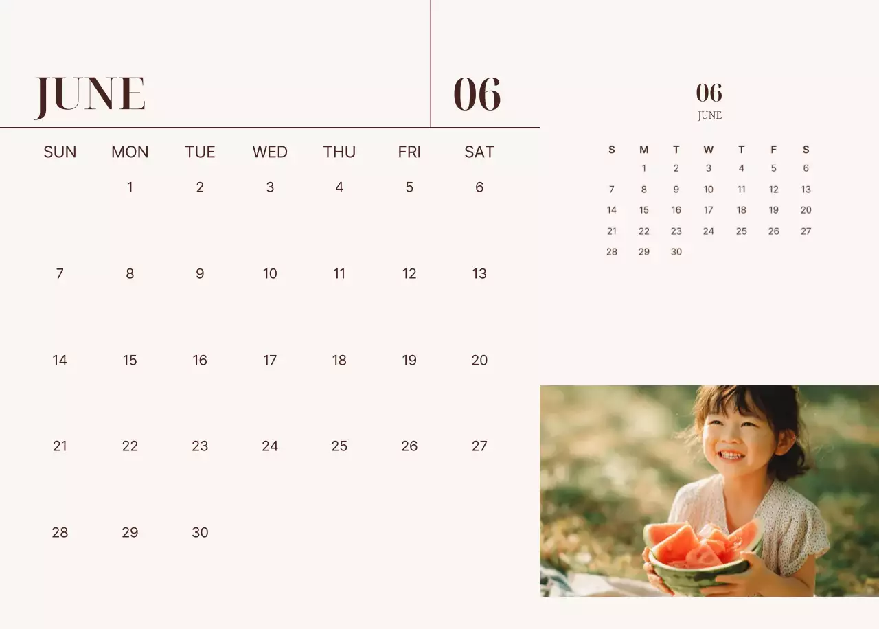 ベージュ ナチュラル 家族 カレンダー