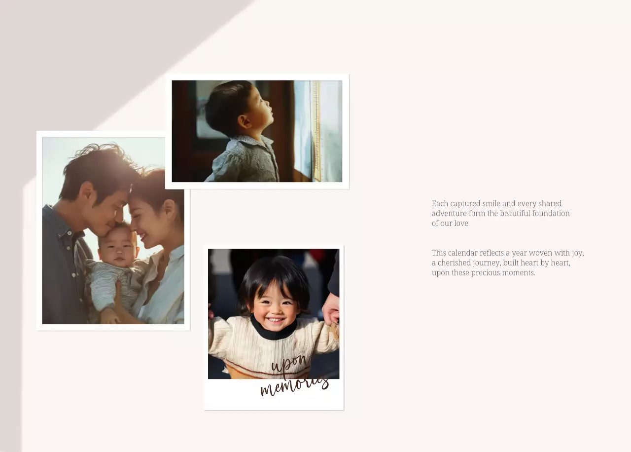 ベージュ ナチュラル 家族 カレンダー