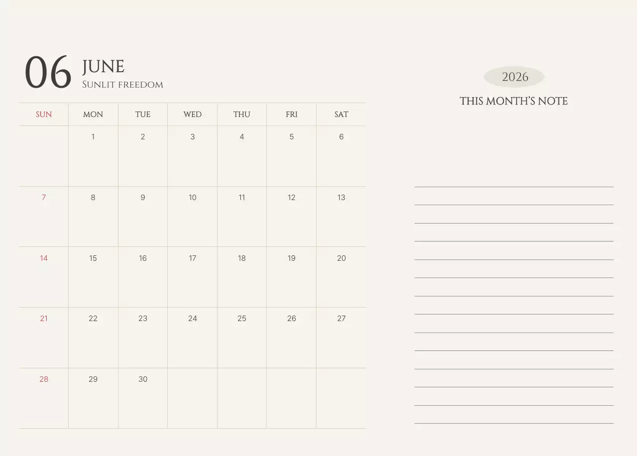 黄色 シンプル 季節 カレンダー