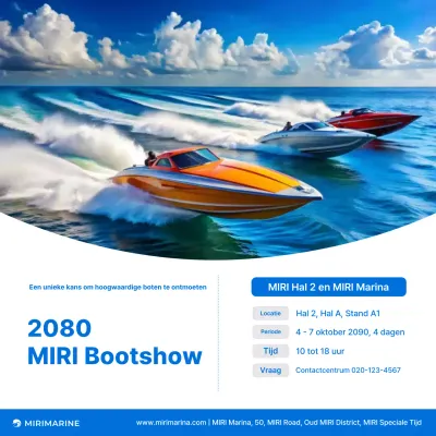 Blue Modern Boat Show-evenement