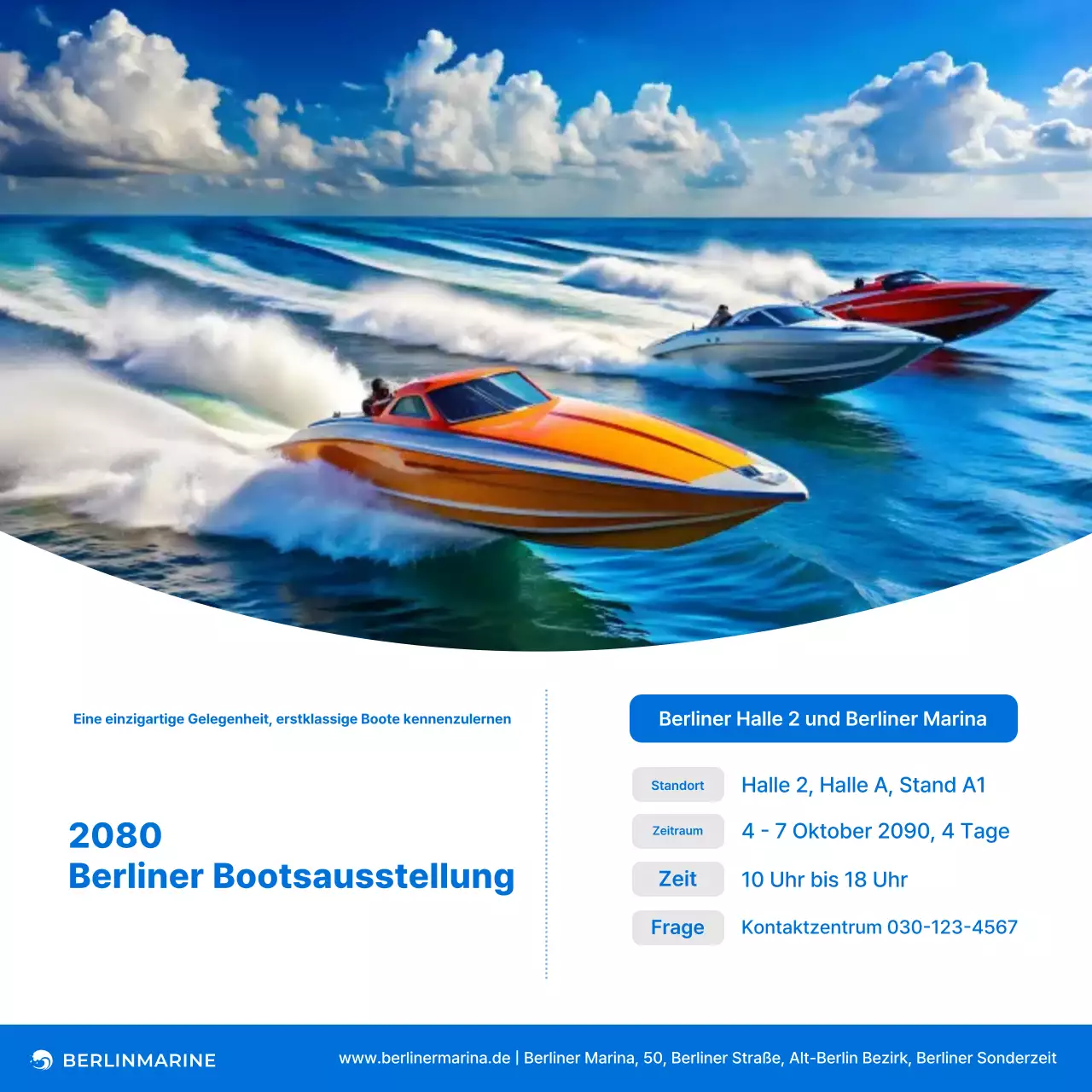 Blue Modern Boat Show-Event