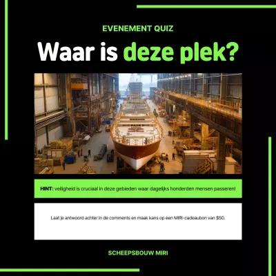 Promotie van het Green Modern Quiz-evenement