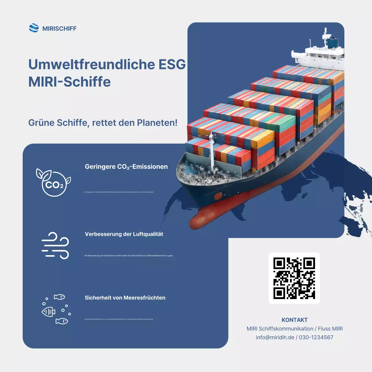 Blaue Kampagne für moderne Umwelt