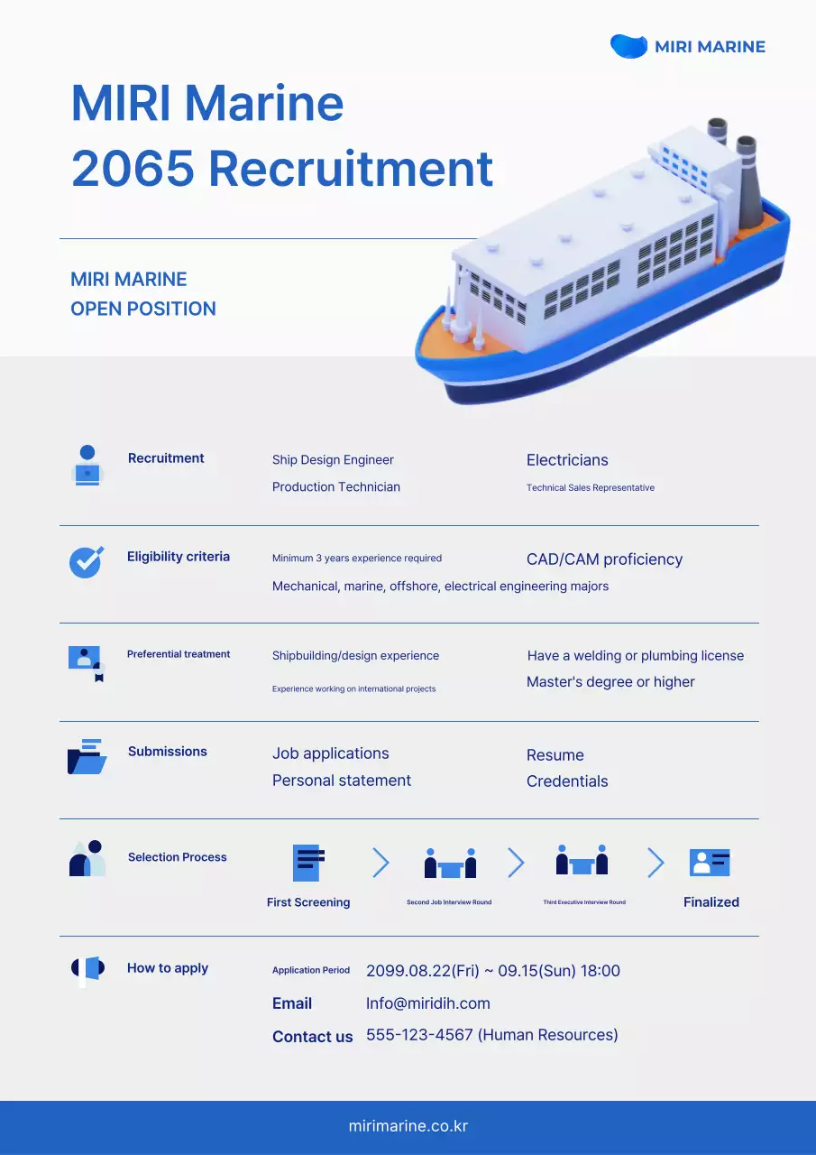 Thông báo tuyển dụng của Blue Modern