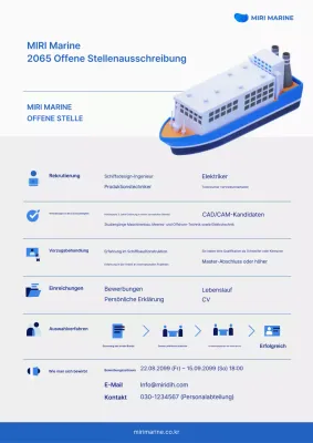 Blue Modern-Rekrutierungsankündigung