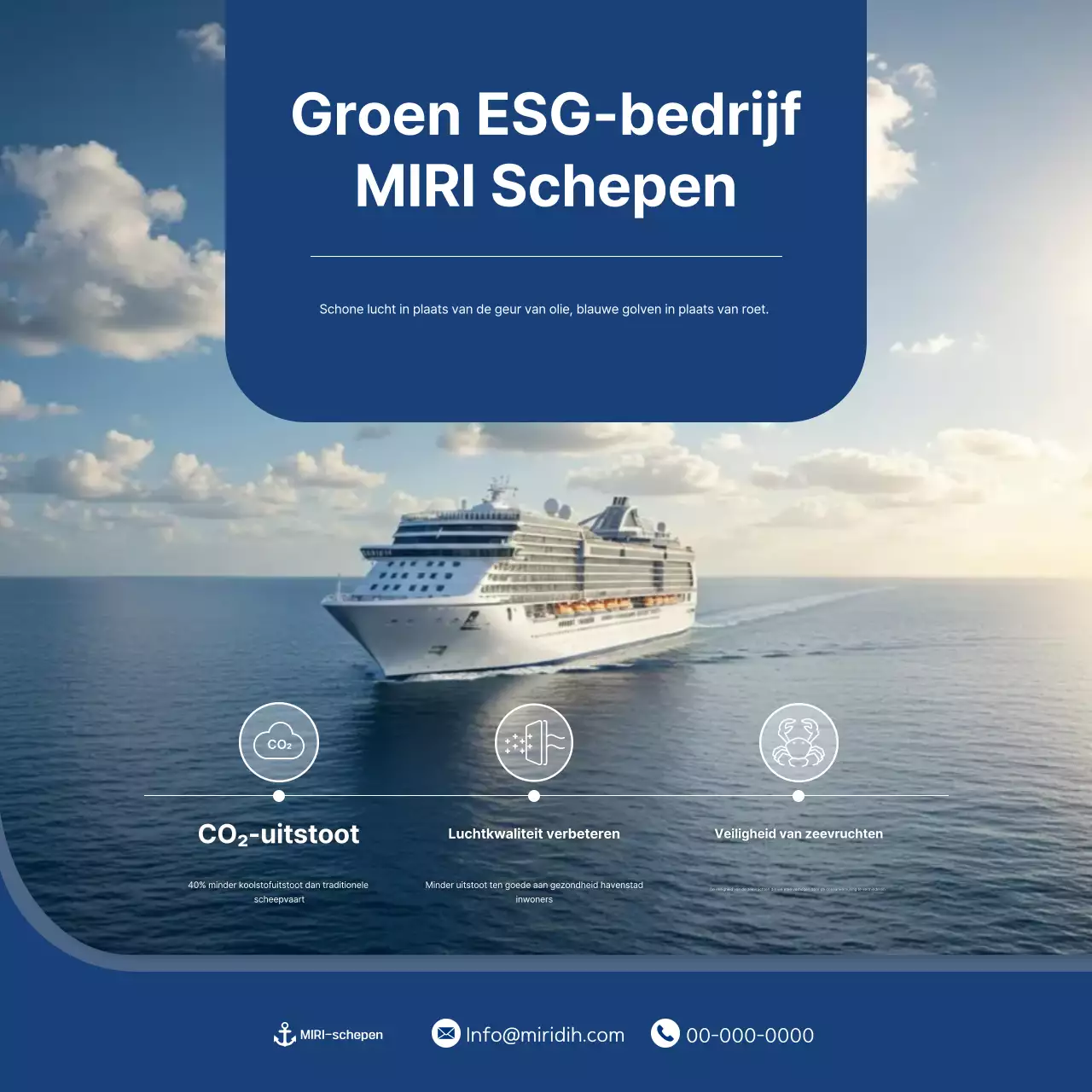 Blauwe moderne milieubeschermingsadvertentie