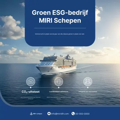 Blauwe moderne milieubeschermingsadvertentie