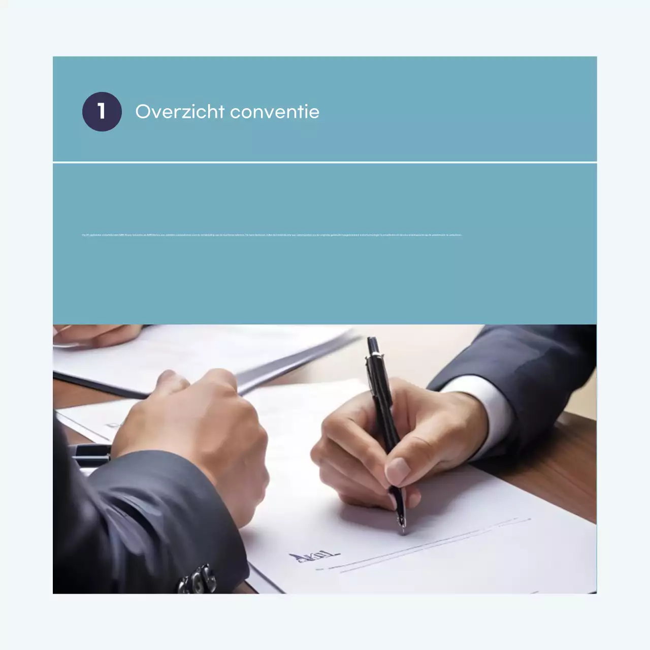 Hemelsblauw modern zakelijk contract