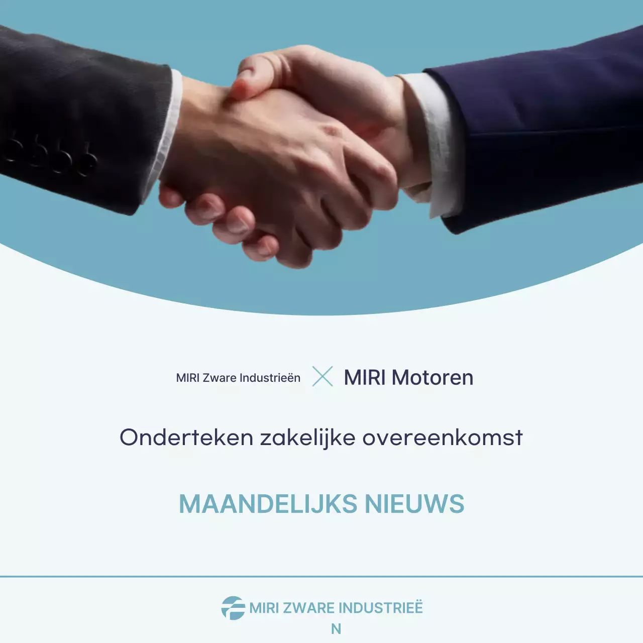 Hemelsblauw modern zakelijk contract