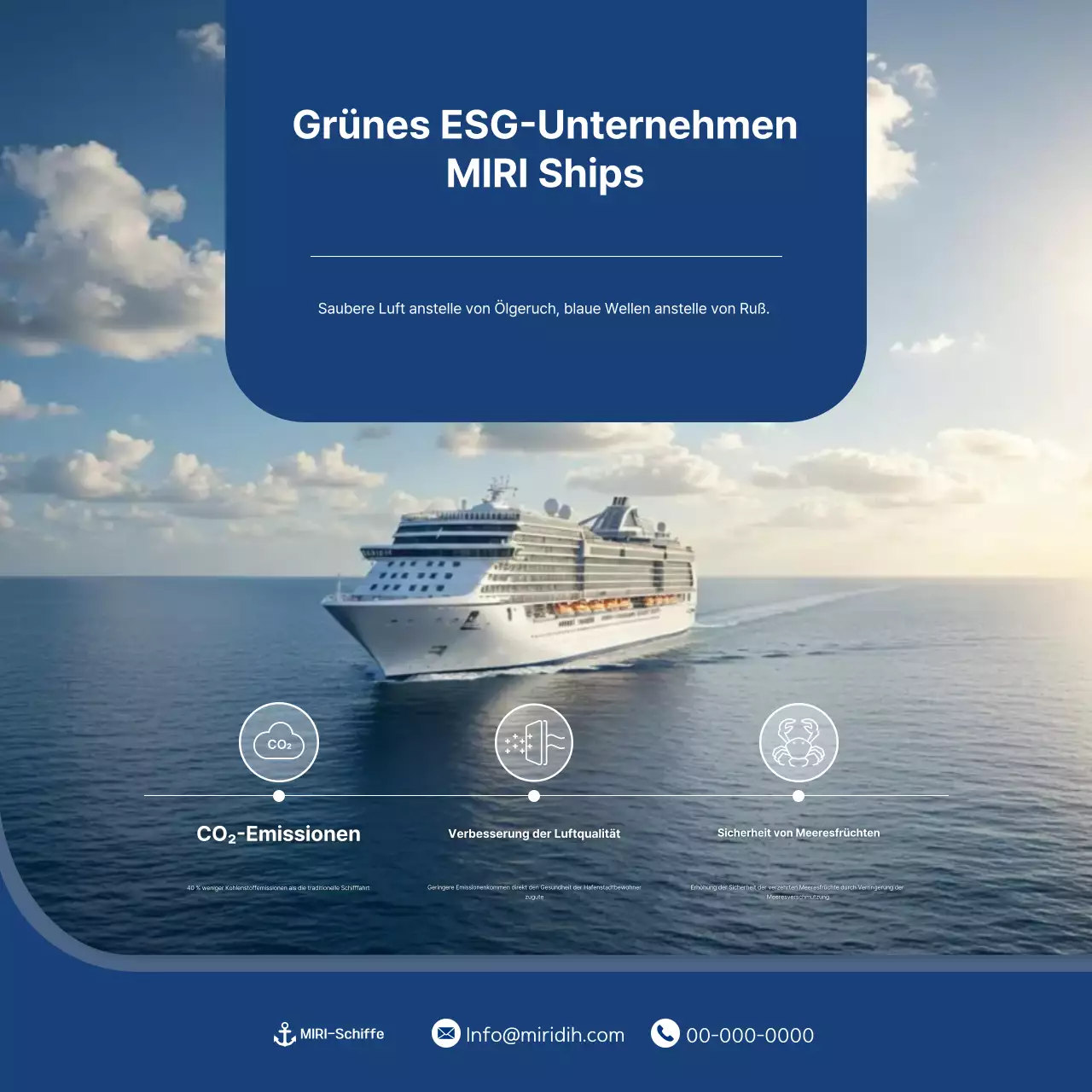 Blaue moderne Umweltschutzwerbung