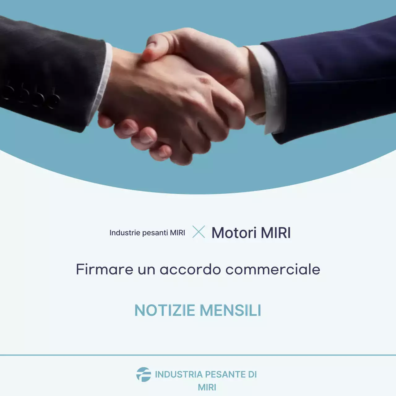 Contratto aziendale moderno blu cielo