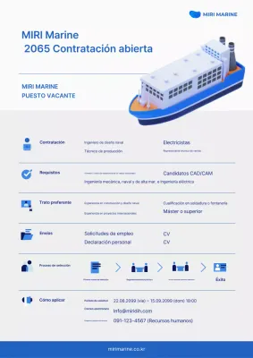 Anuncio de reclutamiento de Blue Modern