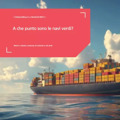 Pubblicità di una nave moderna ed ecologica rossa