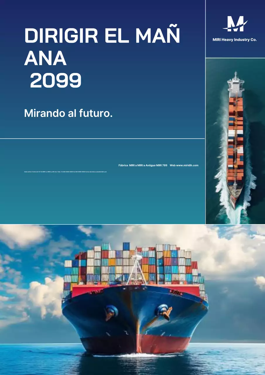 Anuncio de logística moderna azul