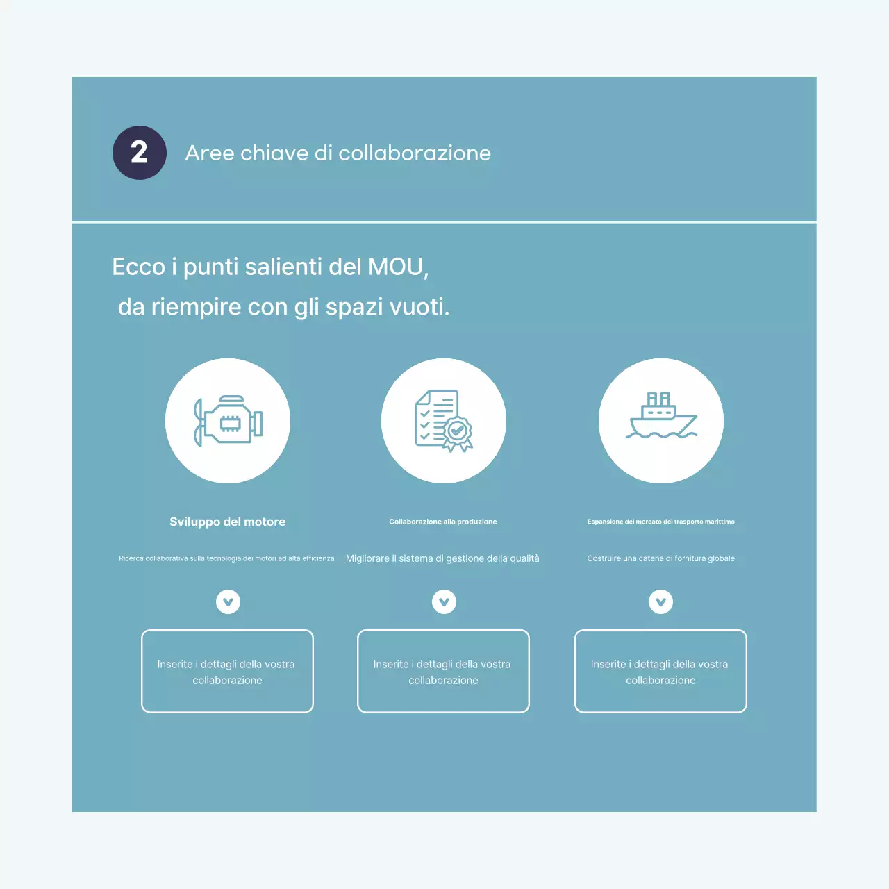 Contratto aziendale moderno blu cielo