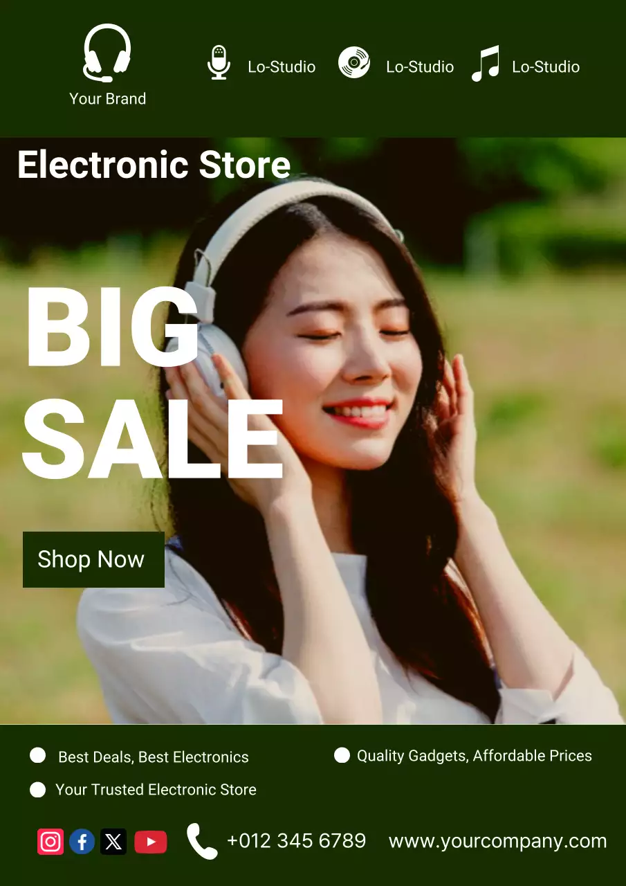 green modern electronics promotion