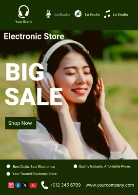 green modern electronics promotion