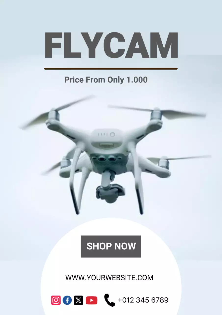 white modern drone promotion