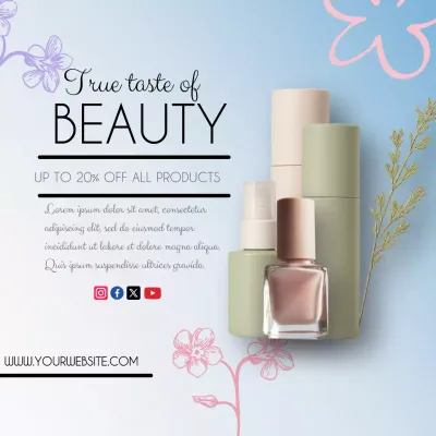 beige elegant beauty promotion