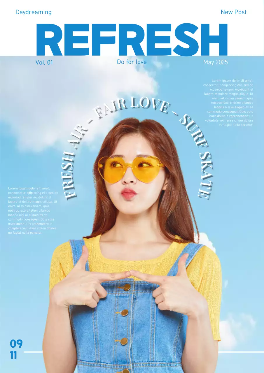 blue trendy lifestyle magazine