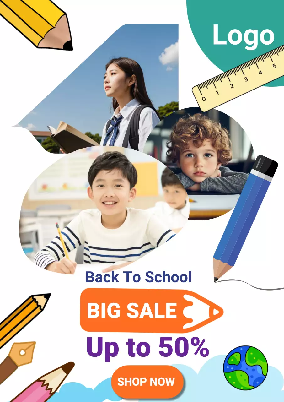 orange modern school promotion