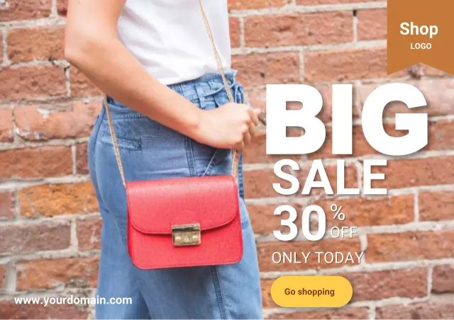 promosi penjualan mode modern merah