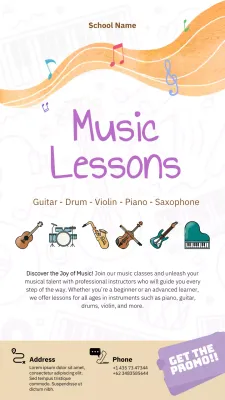 Music course poster or brochure