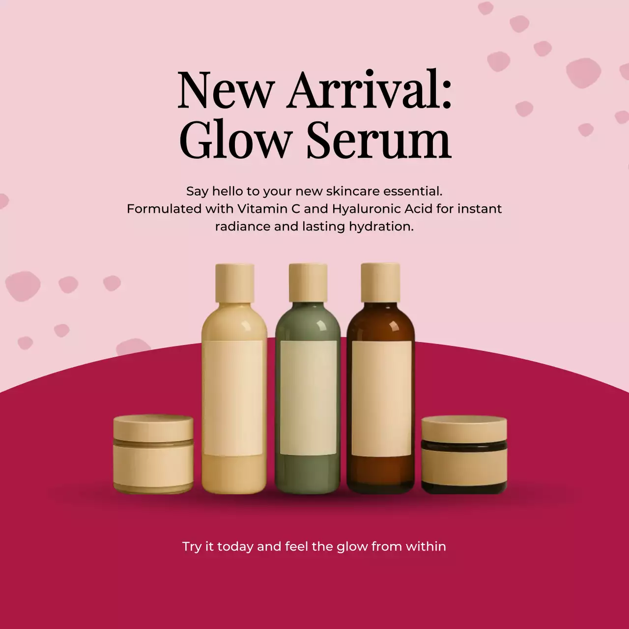 Pink Modern Skincare Promotion