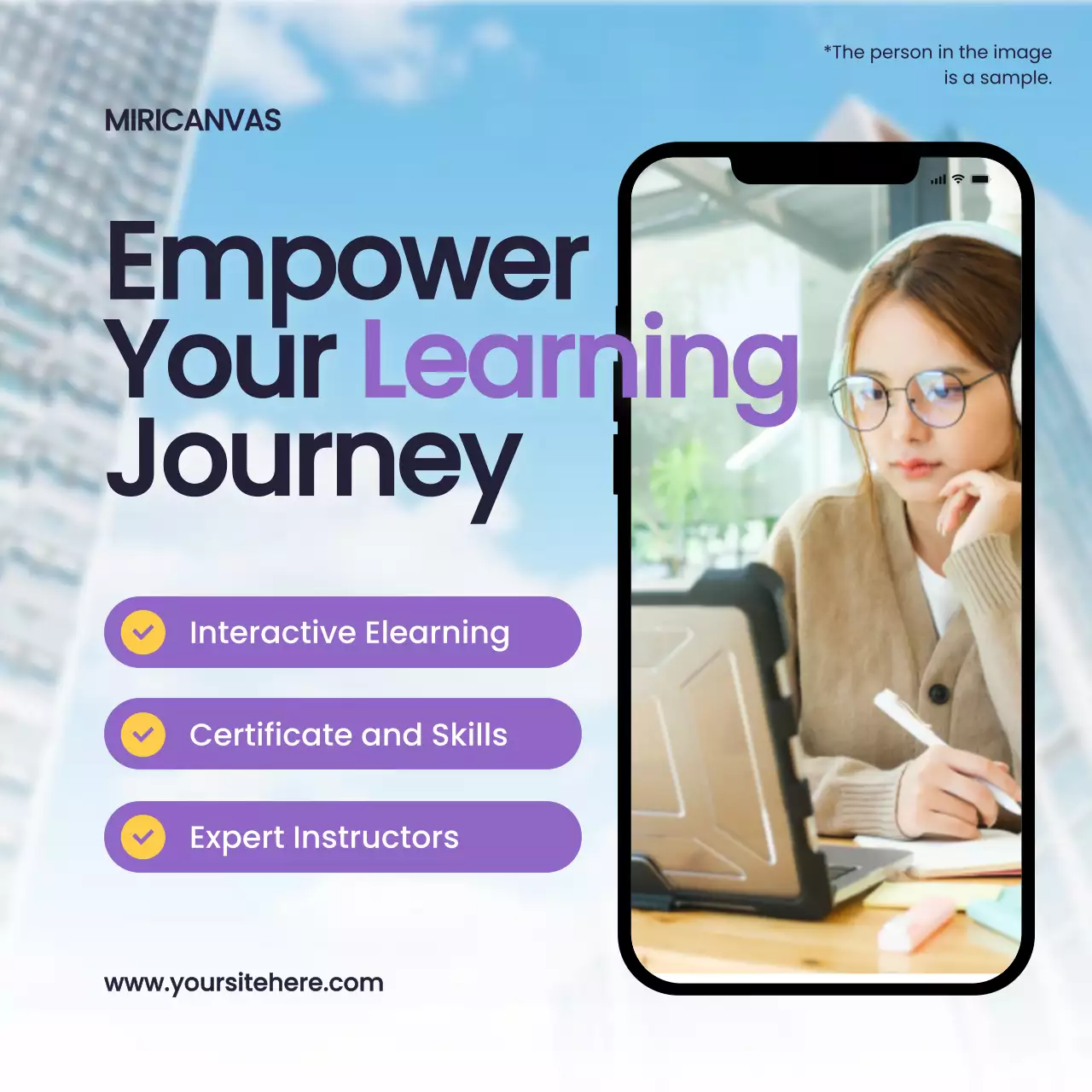 Blue Modern Education Promotion