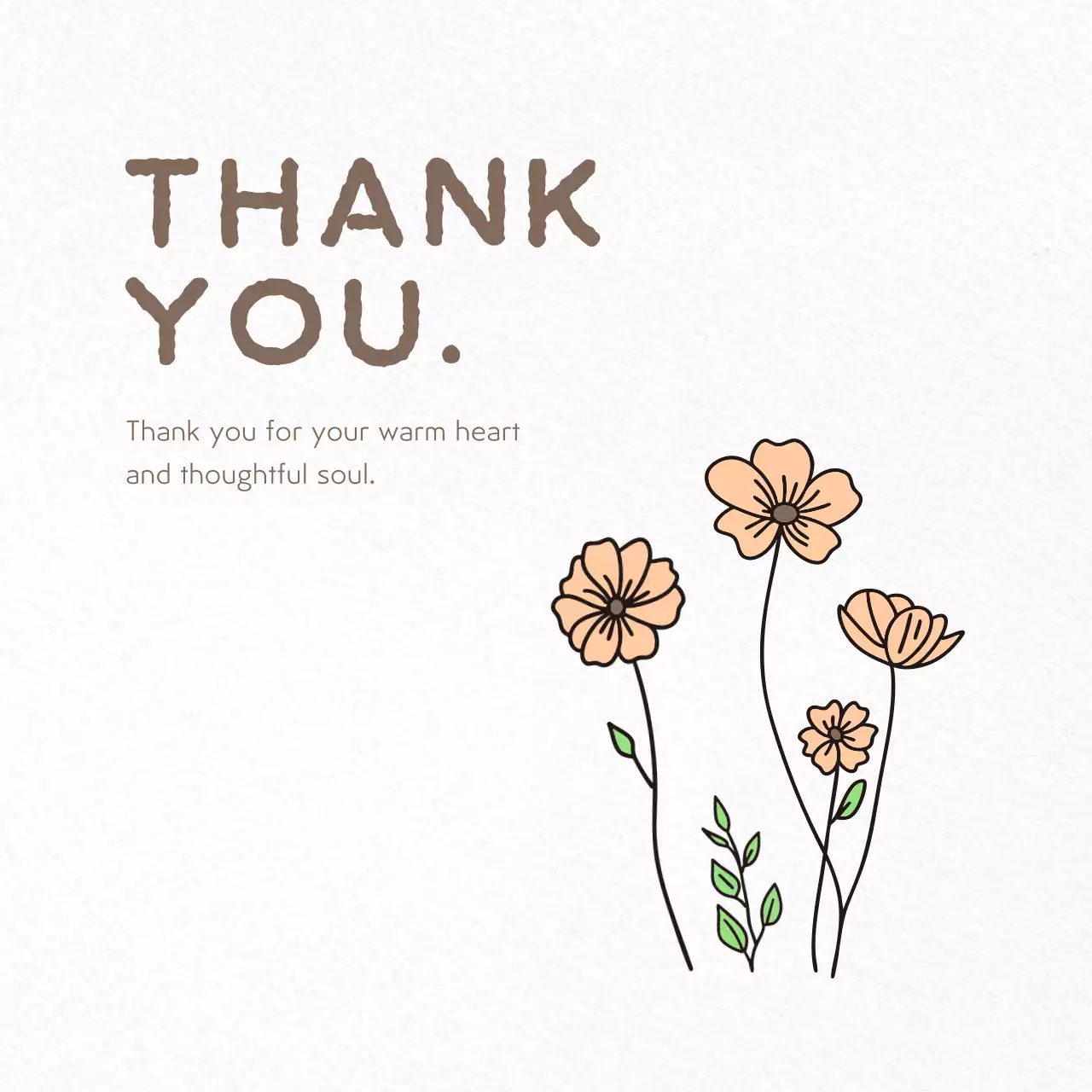 베이지 심플 감사 편지