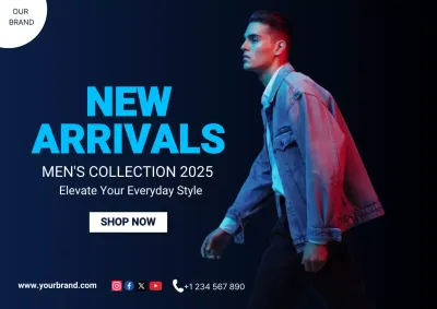 blue modern fashion promotion