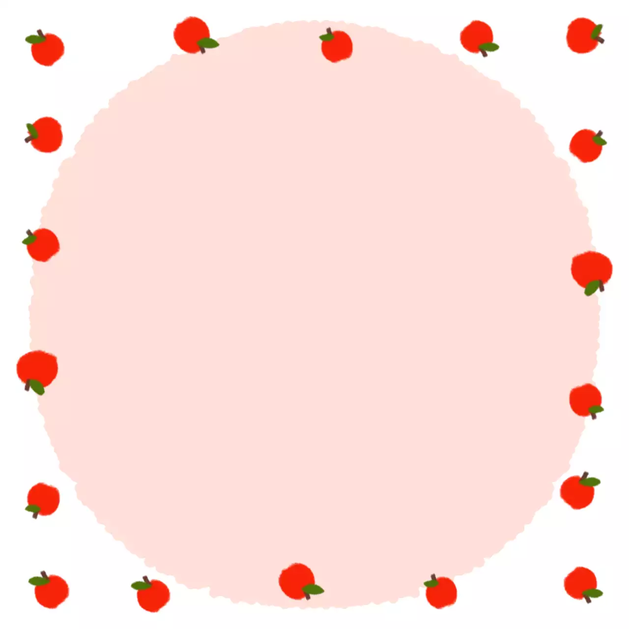 핑크 아기자기한 사과 메모 문구