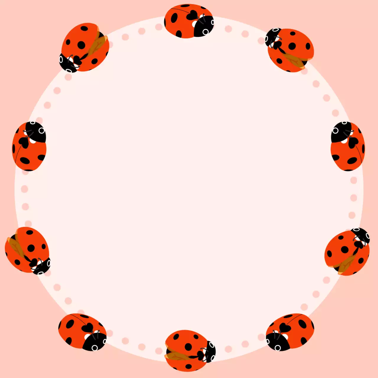 핑크 아기자기한 무당벌레 메모 노트