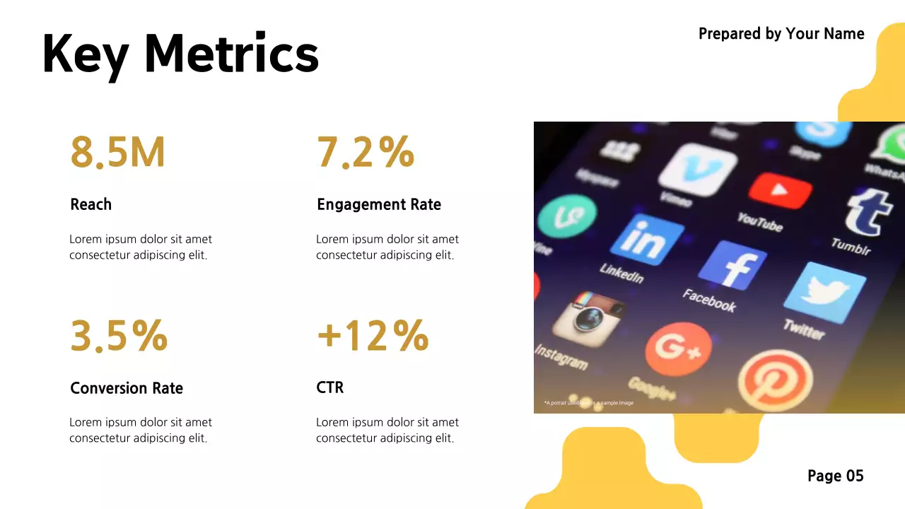 Yellow Simple Marketing Report