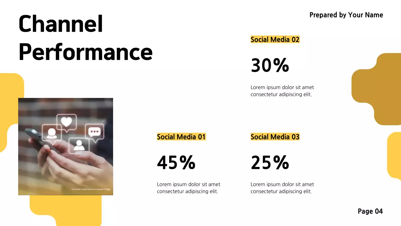 Yellow Simple Marketing Report