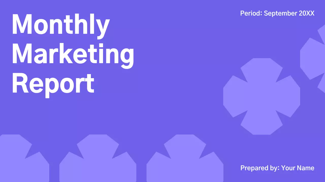 Purple Minimalist Marketing Report