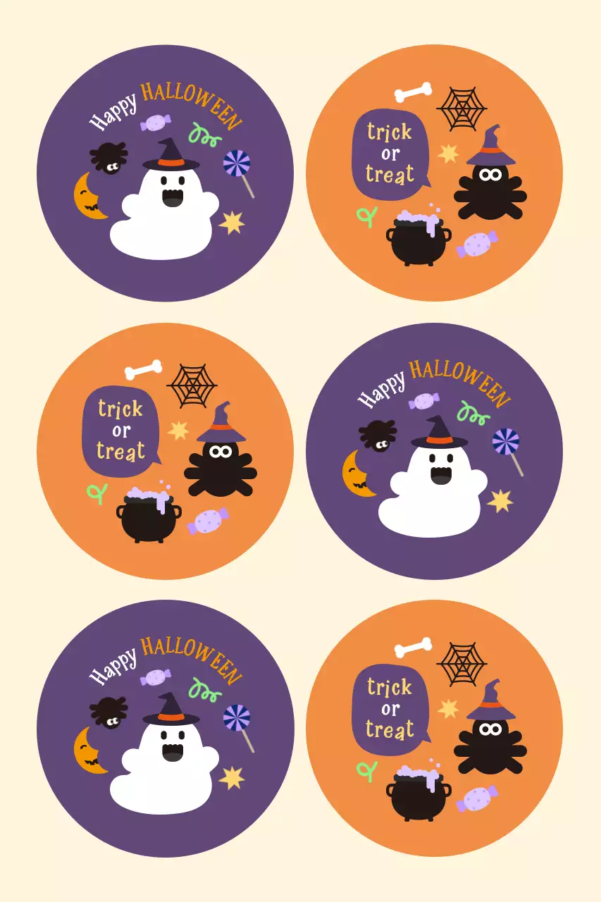 주황 아기자기한 할로윈 축제