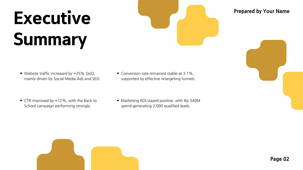 Yellow Simple Marketing Report