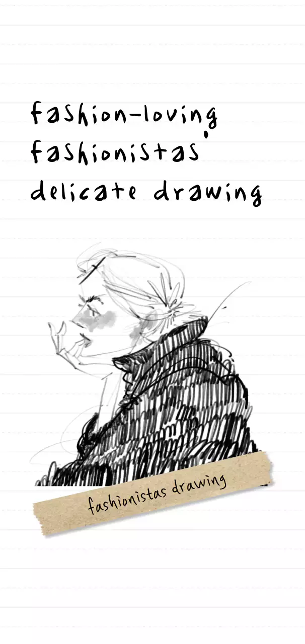 흑백 빈티지 패션 홍보