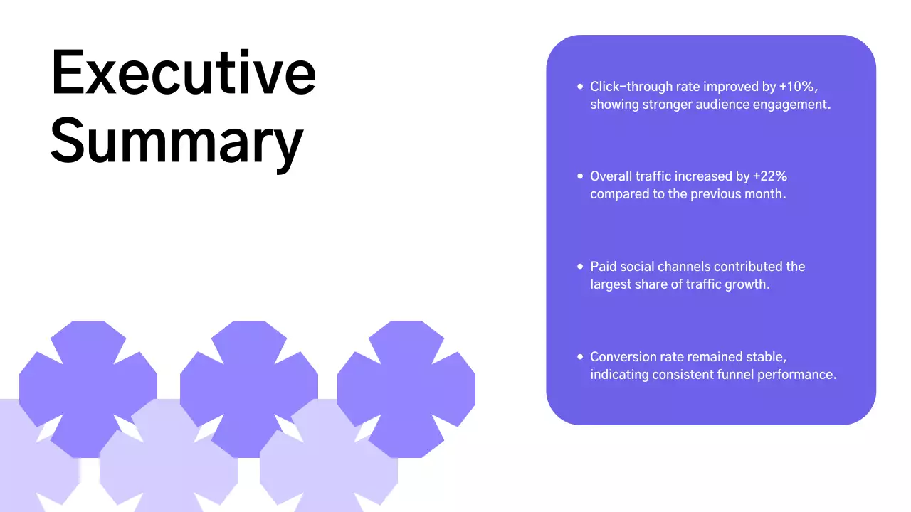 Purple Minimalist Marketing Report