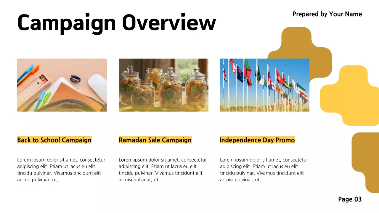 Yellow Simple Marketing Report