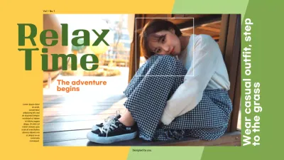 green casual fashion advertisement