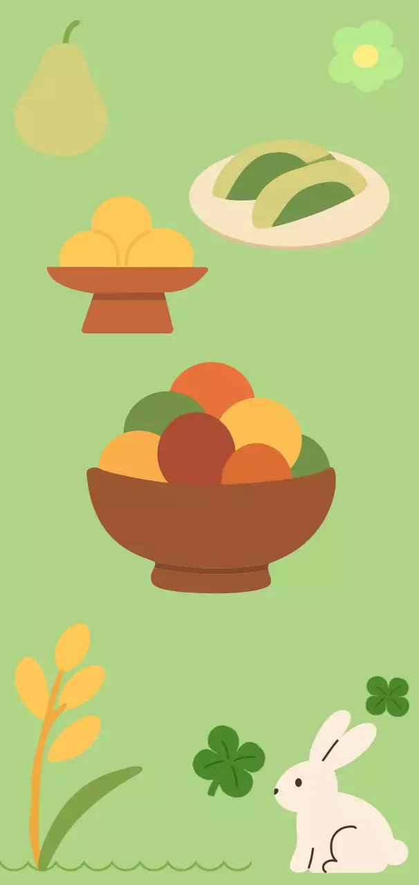 연두 아기자기한 자연 엽서