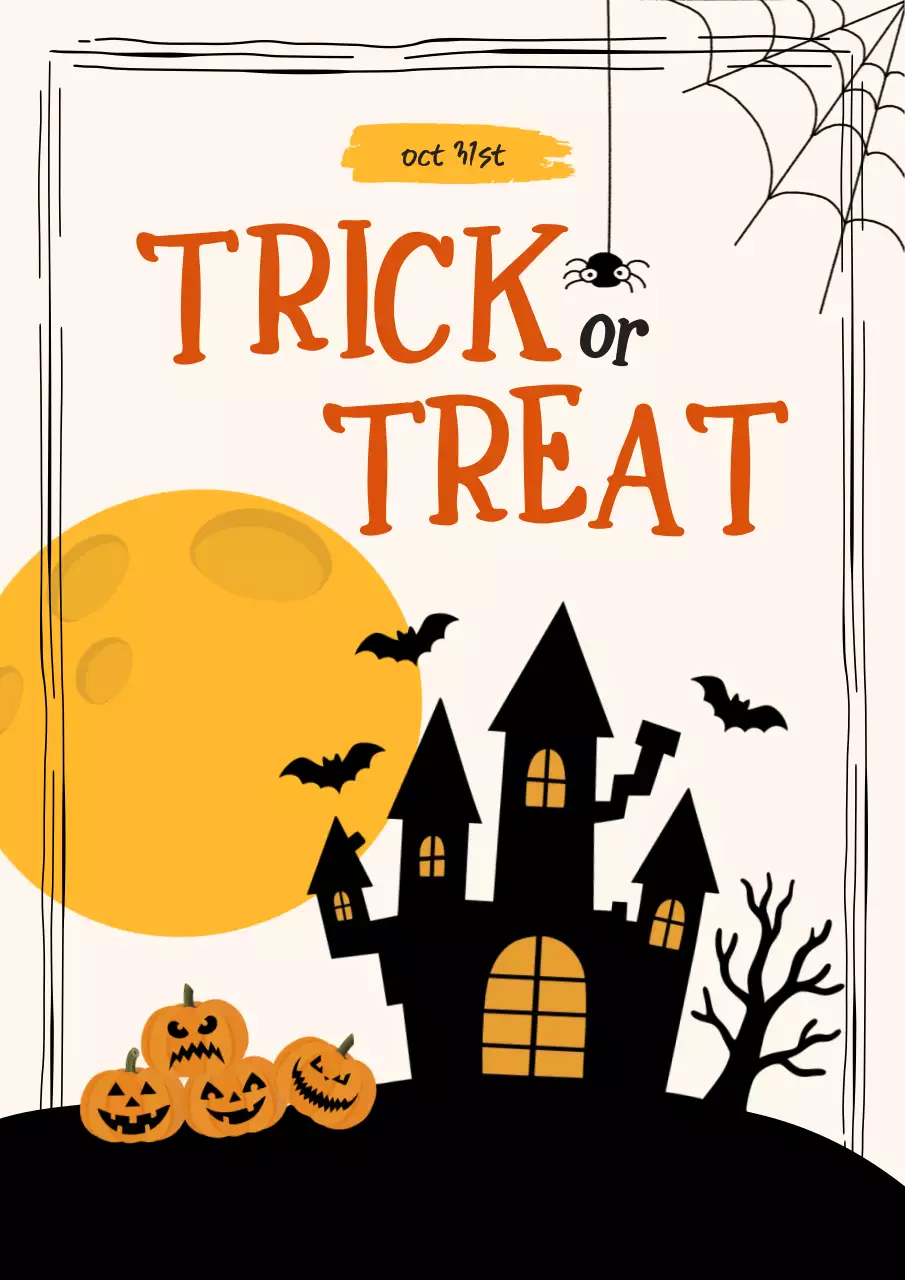 주황 빈티지 할로윈 축제