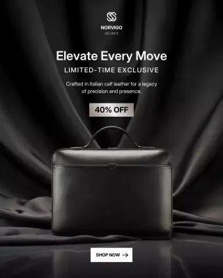 Back Elegant Leather Advertisement Instagram Post