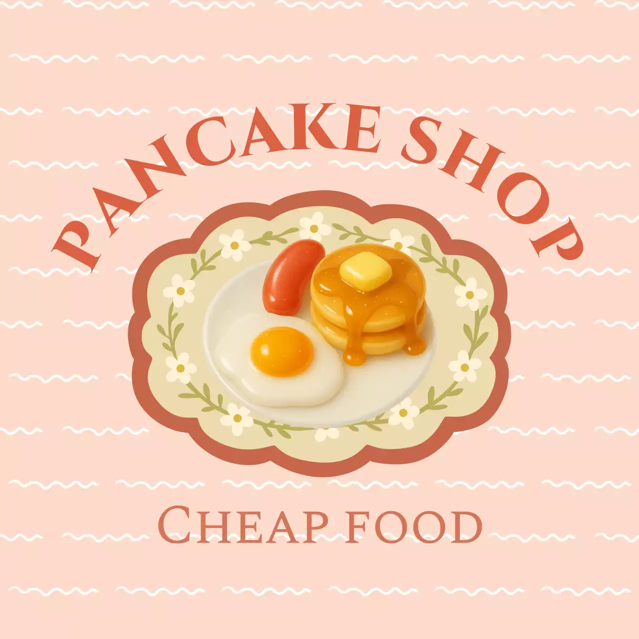 iklan panekuk vintage berwarna merah muda